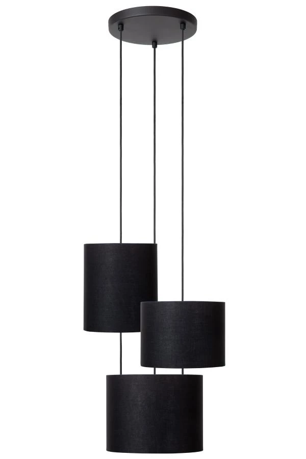 Lucide MAYA - Pendant light - Ø 46 cm - 3xE27 - Black - turned off